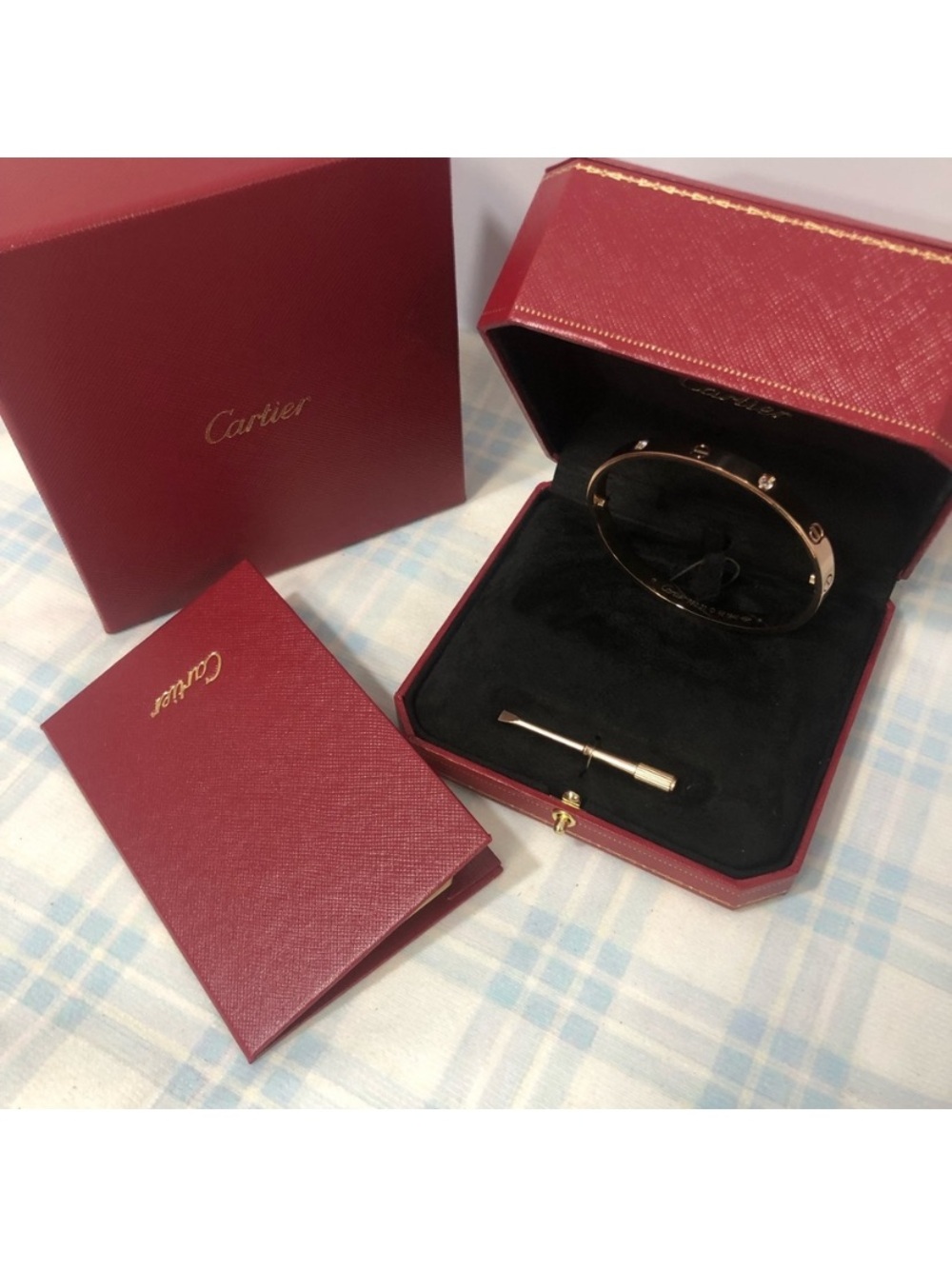 GoodCartier Rose Gold Love Bracelet with Red Presentation Box